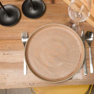 Dinnerware  plate, Ceramic Plate, Brown plate, Pottery plate, Big Plate, stoneware plate, Large Dinner Plate, Earthenware Plates, clay gift