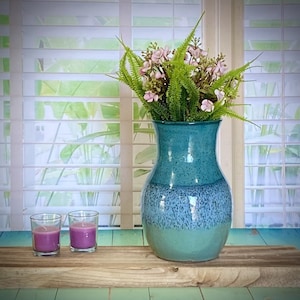Ceramic Vase, turquoise vase, flower vase, handmade vase, Decorative Vase, Home Decoration, Unique vase, pottery vase, Support Israel