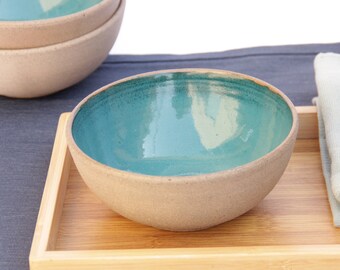 Deep Turquoise bowl, ceramic bowl, soap bowl, Medium bowl, handmade bowl, rice bowl, cereal bowl, salad bowl, centerpiece table, home gift