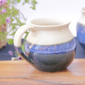 Large mug, Ceramic Mug, Coffee Cup, Decorated Mug, Blue Cup, Tea Cup,  Plump Shape, Stoneware Mug, Lovers Mug, Ceramic Dishes, Hostess Gift
