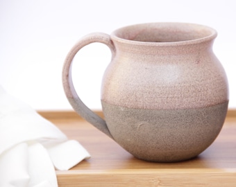 Ceramic mug, Coffee Mug, pink mug, rustic mug, 11 FL Oz, 350 ml, espresso mug, big mug, tea cup, soup mug, small christmas gifts