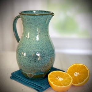Handmade Rustic Pitcher, Farmhouse Pitcher, Serving Pitcher, Water Pitcher, Housewarming Gift, Wedding Gift