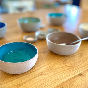 Ceramic bowl Set, Colorful bowls, set of six, soup bowl, pottery bowl, dinnerware set, pottery bowls, gift for wife, Support Israel