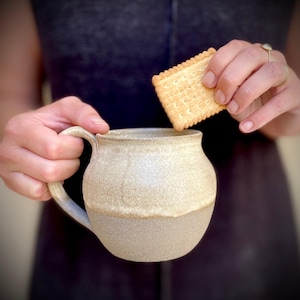 Off-White Pottery Mug, Handmade Stoneware Cup, Coffee and Tea Mug, Espresso Mug, Coffee Lover Gift, Large Mug