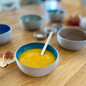 Ceramic bowl Set, Colorful bowls, set of six, soup bowl, pottery bowl, dinnerware set, pottery bowls, gift for wife, Support Israel
