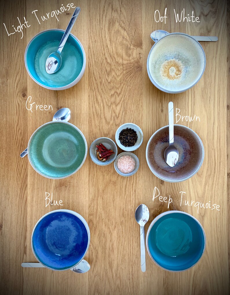 Ceramic bowl Set, Colorful bowls, set of six, soup bowl, pottery bowl, dinnerware set, pottery bowls, gift for wife, Support Israel