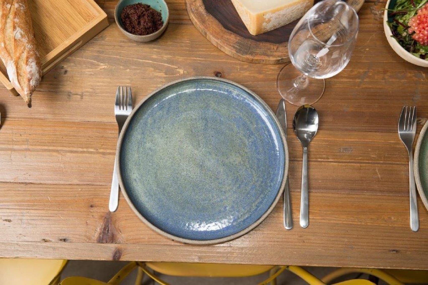 Ceramic plate Green pate large plate Rustic Plate Dinner Etsy