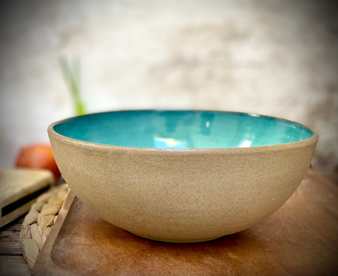 Pottery Bowl Salad Bowl Ceramic Bowl Large Bowl Designed Etsy