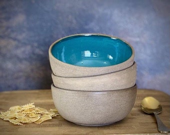 Soup Bowl, Ceramic bowl, Deep Turquoise Bowl, Medium bowl, handmade bowl, rice bowl, cereal bowl, salad bowl, unusual gift ideas, home gift