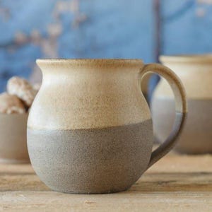 Large Ceramic Mug, Pottery Mug Handmade, Rustic Brown Stoneware, Coffee Mug, Kitchen Drinkware Gift, Handmade Housewarming Gift For Her