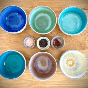 Ceramic bowl Set, Colorful bowls, set of six, soup bowl, pottery bowl, dinnerware set, pottery bowls, gift for wife, Support Israel