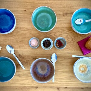 Ceramic bowl Set, Colorful bowls, set of six, soup bowl, pottery bowl, dinnerware set, pottery bowls, gift for wife, Support Israel