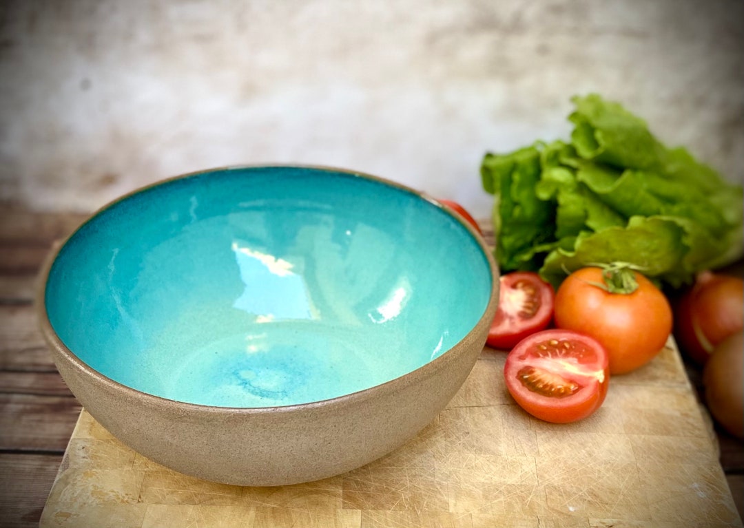 Pottery Bowl Salad Bowl Ceramic Bowl Large Bowl Designed Etsy