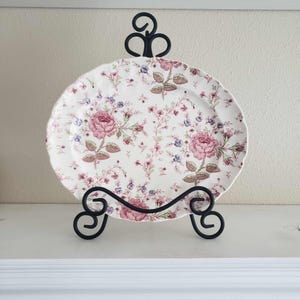 Vintage Rose Chintz Pink 12&quot; Platter (&quot;Made in England&quot; Mark) Johnson Brothers Collectors