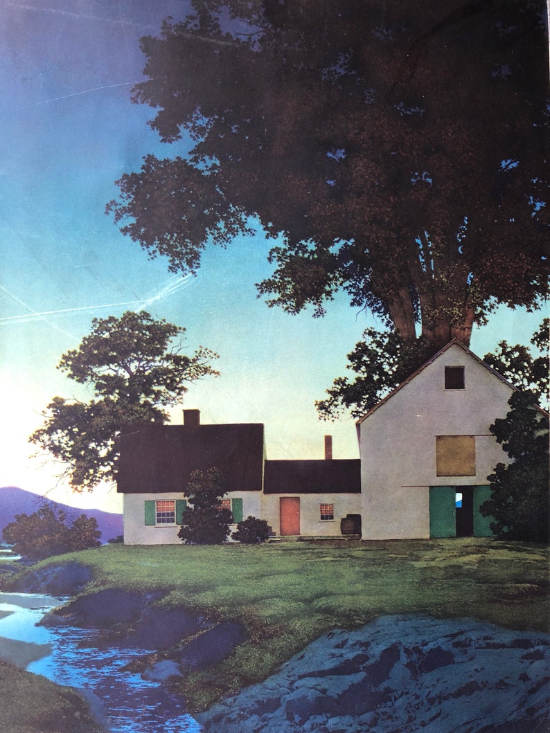Rare Maxfield Parrish Print Twilight1937 Calendar Etsy