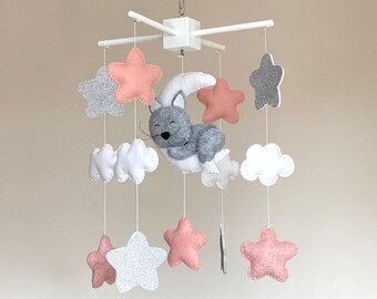 Handmade Felt Srib Baby Mobiles Nursery Decor Par Rainbowsmileshop
