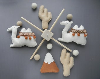 Baby mobile Kamel Kinderzimmer Mobile Kamel und Kaktus Kinderzimmer Mobile Kaktus Kinderzimmer Mobile Südwest Kinderzimmer Berg Boho Baby Wüste Mobile
