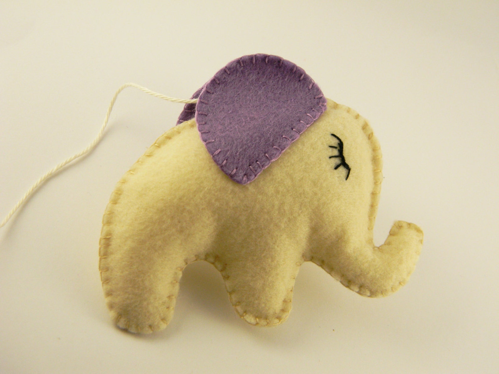 Elephant Ornament Felt Animals Ornaments Yellow Gray Shower Etsy