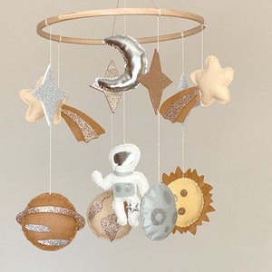 Space baby mobile Solar System kids bedroom outer space themed nursery decor gender neutral baby shower gift boy and girl nursery mobile