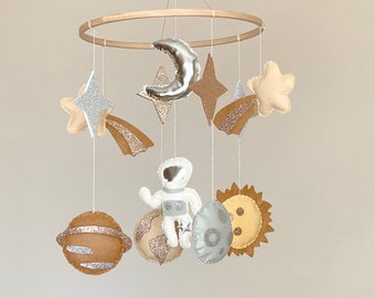 Weltraum-Baby-Mobile, Sonnensystem, Kinderzimmer, Weltraum-Themen-Kinderzimmer-Dekor, geschlechtsneutrales Babyparty-Geschenk, Jungen- und Mädchen-Kinderzimmer-Mobile