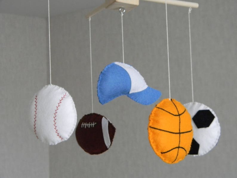 Sports Baby Mobile Baby Boy Mobile Soccer Baseball Basketball Etsy