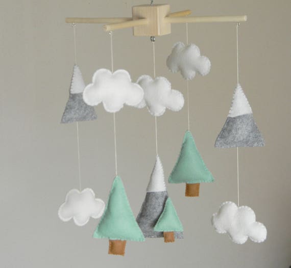 Bebe Mobile Montagnes Mobiles Mobiles Bebe Accroche Les Arbres Etsy