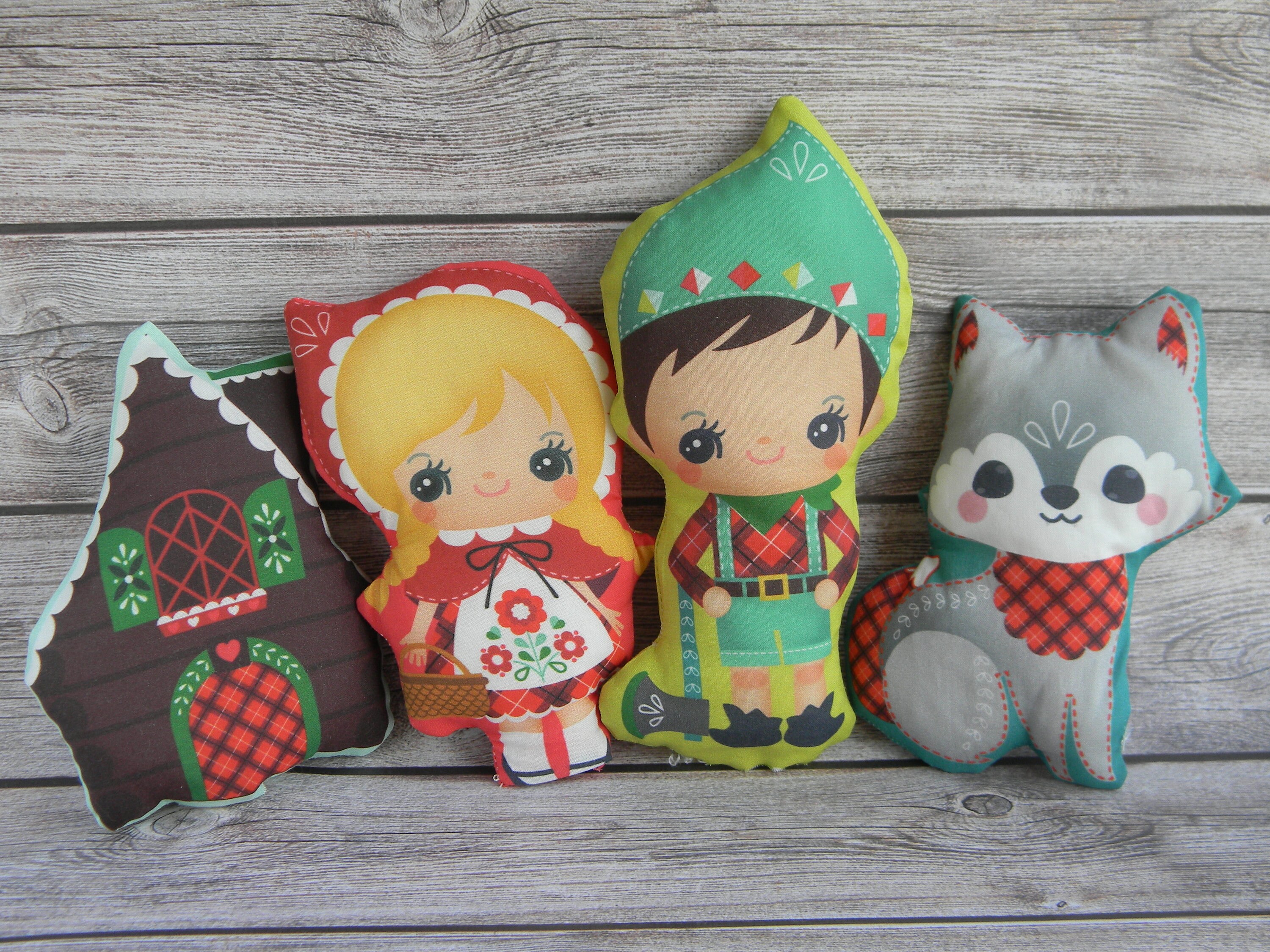 SET Little Red Riding Hood doll Plush toy Fabric Doll Cloth Etsy