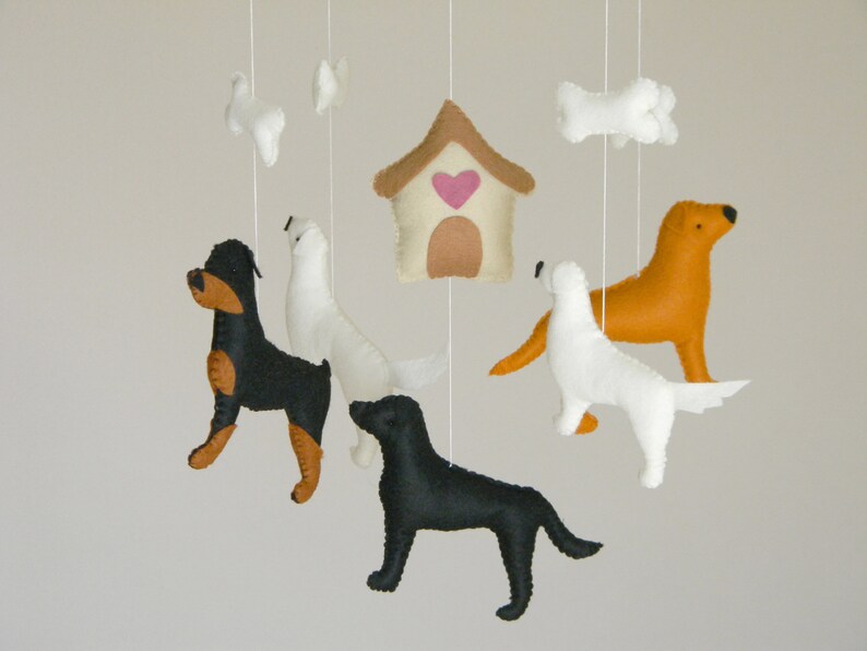 Dog Baby Mobile Boy Baby Mobile Baby Girl Mobile Dog Nursery Etsy