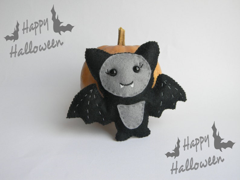 Bat Felt Ornament Party Favors Halloween Cute Bat Halloween Etsy