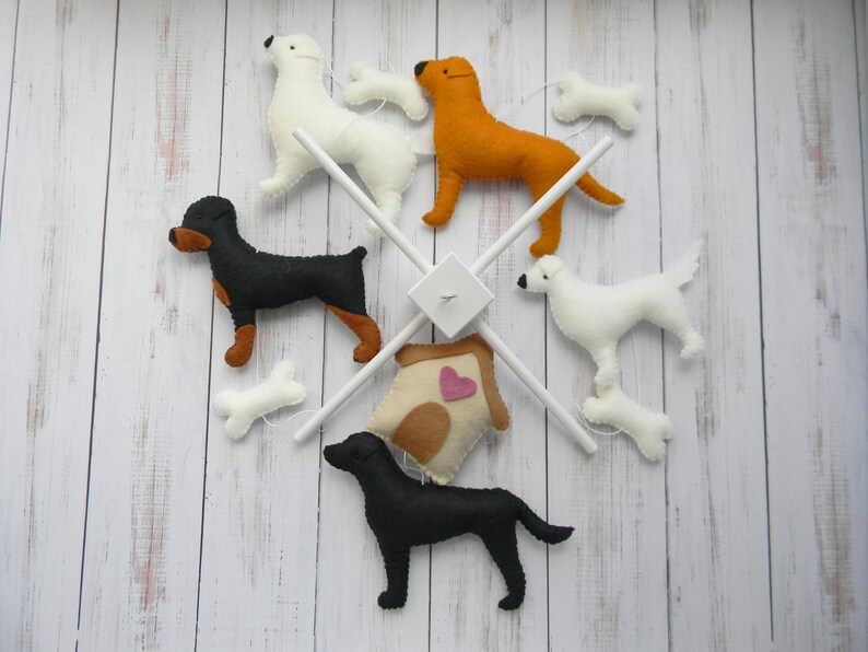 Dog Baby Mobile Boy Baby Mobile Baby Girl Mobile Dog Nursery Etsy