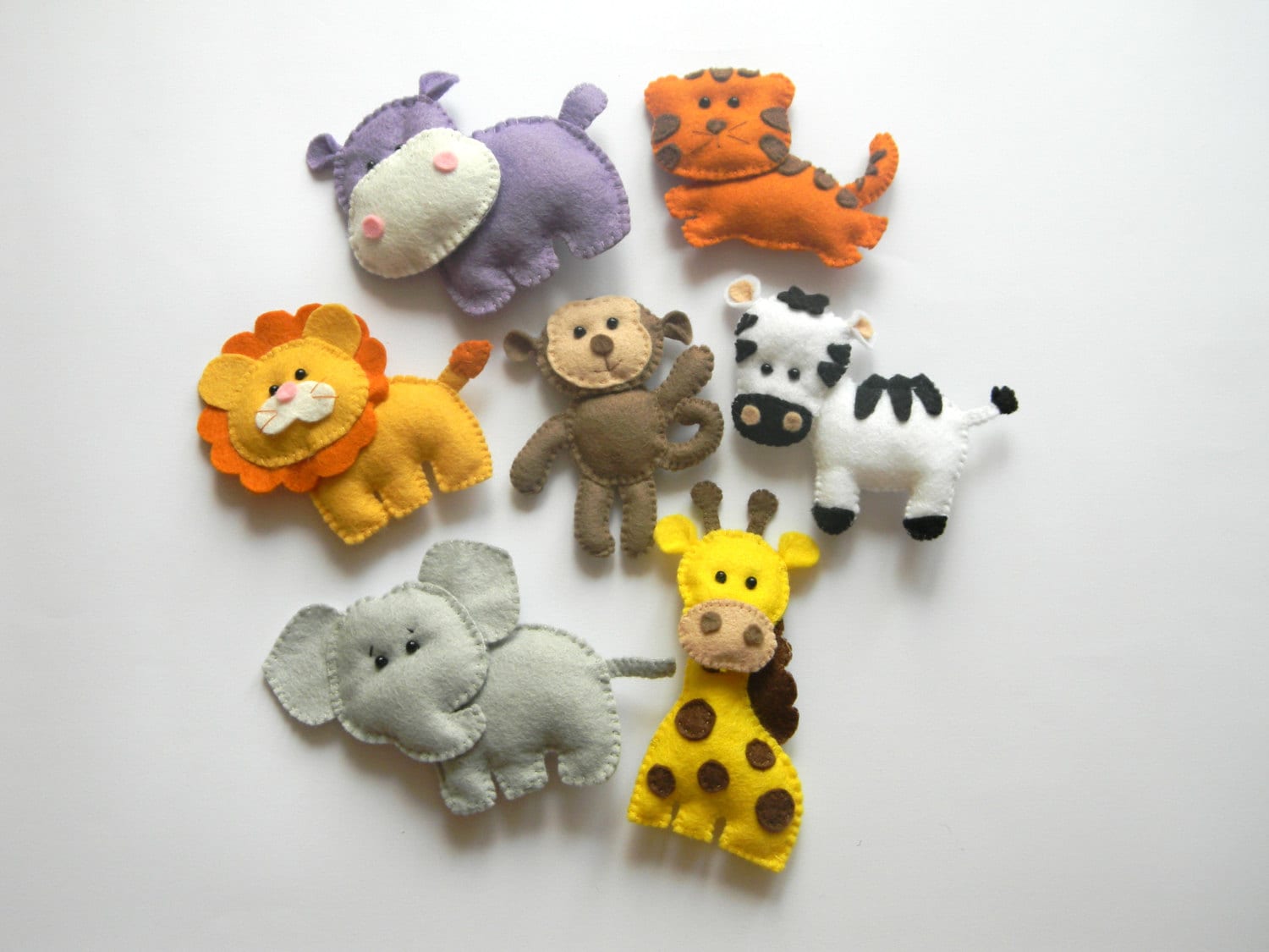 Felt Safari Animals Jungle Theme Safari Ornaments Party Favors Etsy