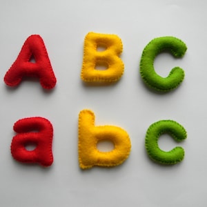 Felt alphabet letters  Felt Alphabet English alphabet Felt Letters Colorful Letters  Educational Toy Upper Case Letters  Lover Case Letters
