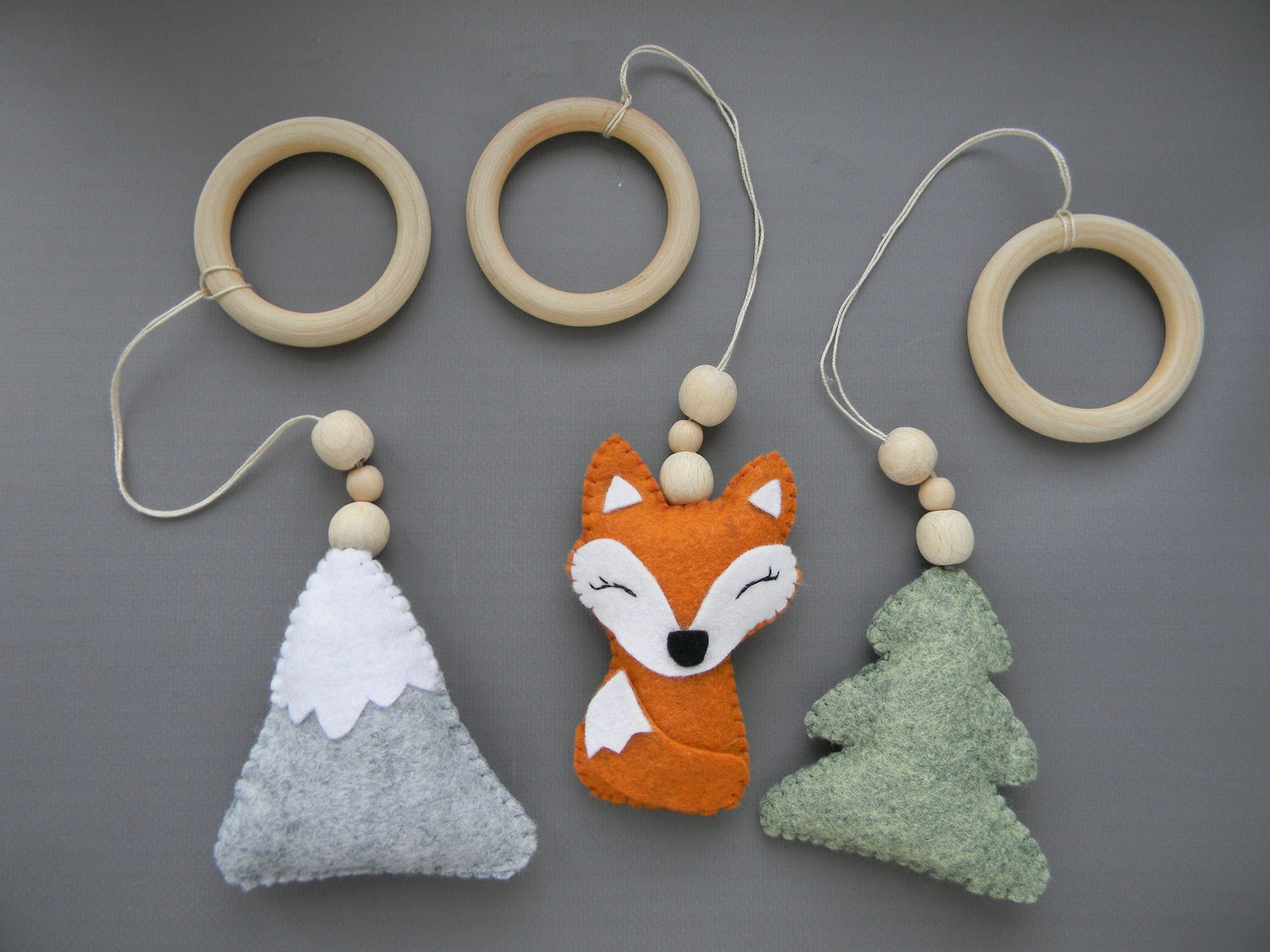 Fox Nursery Mobile Fox Baby Mobile Woodland Crib Mobile Etsy