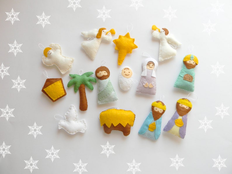 Nativity christmas ornament set 24 christmas Ornaments image 4