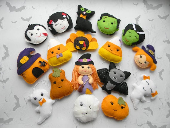 Halloween Decor Cute Halloween ornament Halloween party favor Spooky Cute Felt Toy Ornaments Halloween Decorations