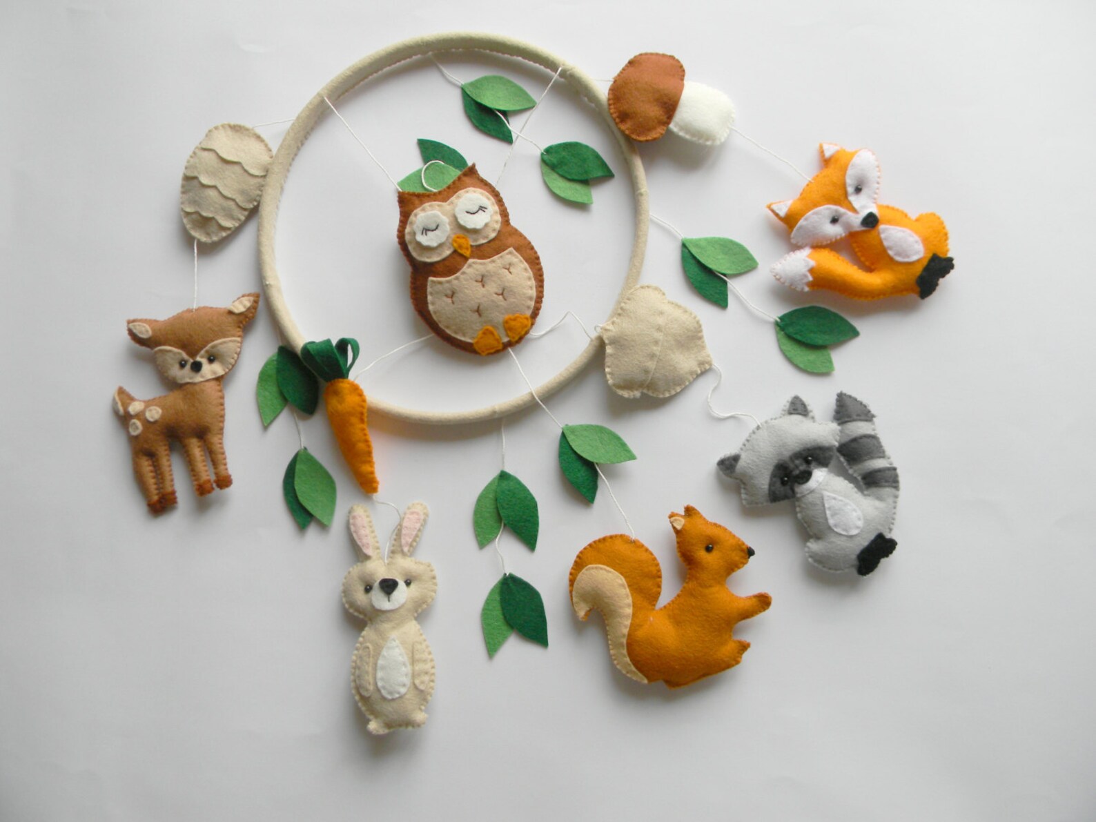 Custom Woodland Mobile Woodland Nursery Mobile Animals Mobile Etsy