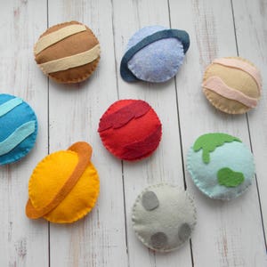 Felt Space Set Solar System Felt Planet Cute Felt Planet Set Space Toys ...