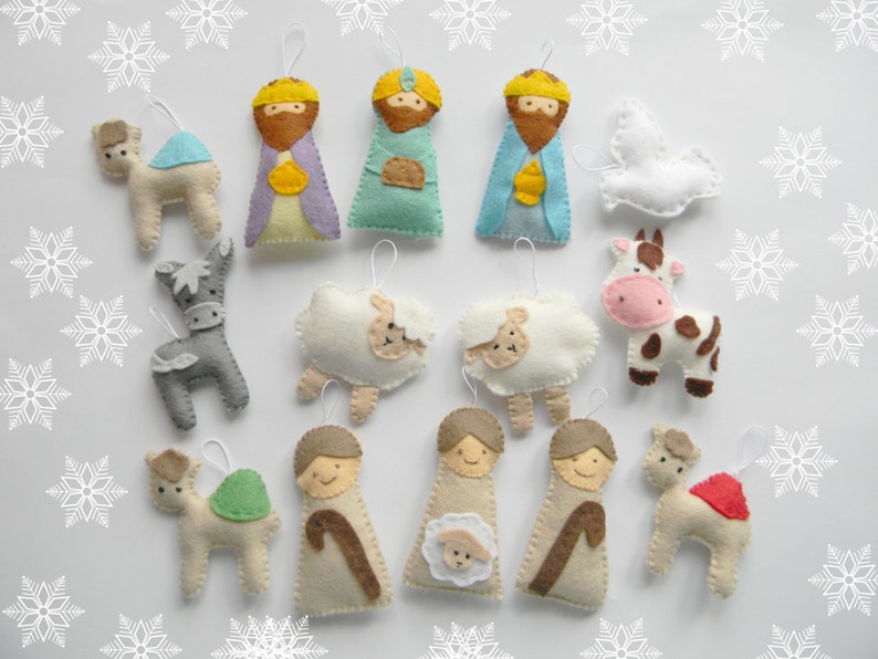 Nativity christmas ornament set 24 christmas Ornaments image 2
