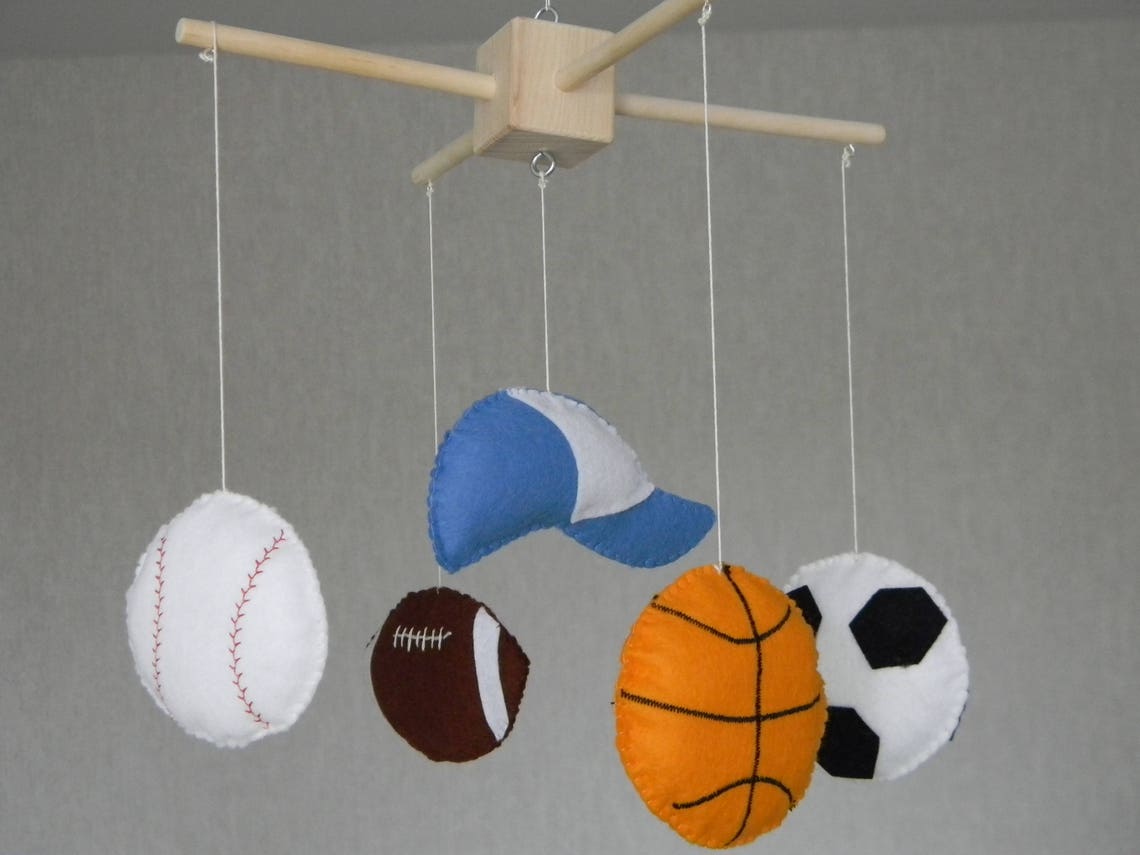 Sports Baby Mobile Baby Boy Mobile Soccer Baseball Basketball Etsy