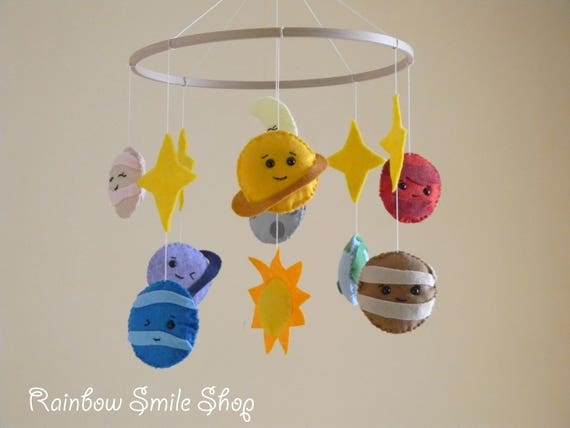 Baby Mobile Solar System Mobile Space Nursery Mobile Planets Etsy