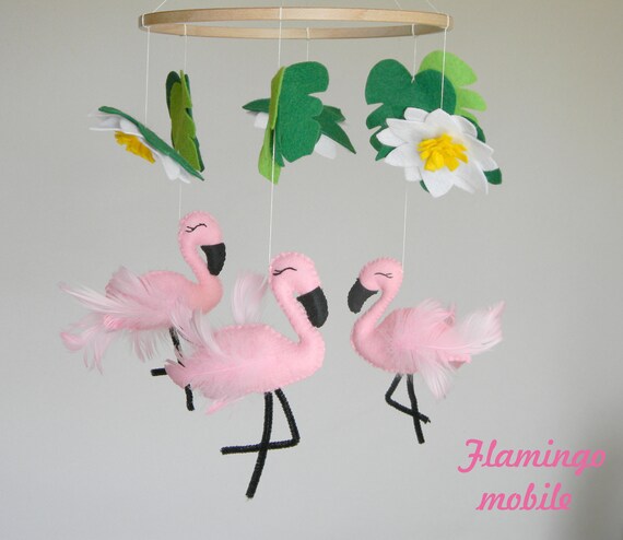 flamingo baby mobile