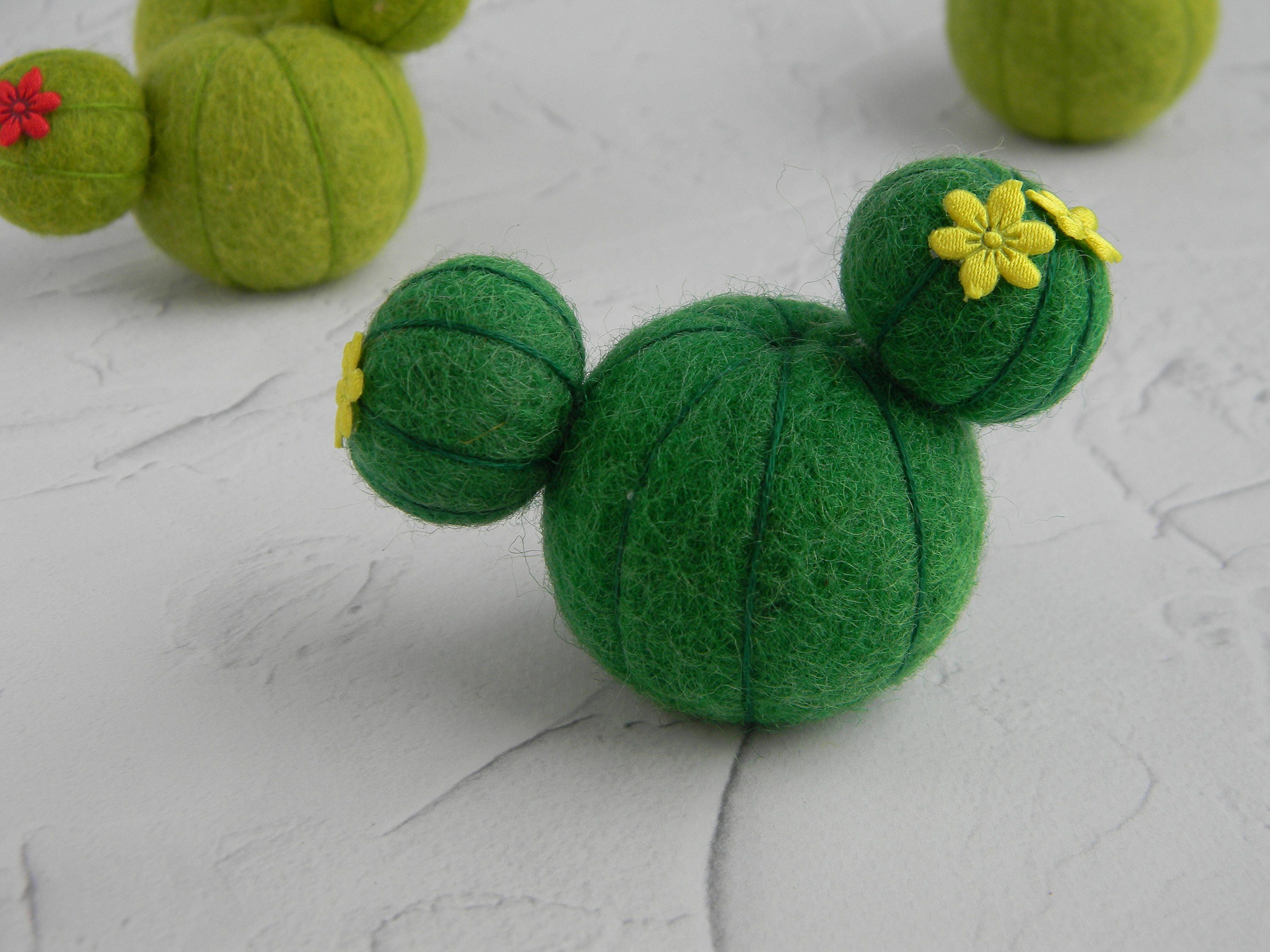 Needle felted plant Felt cactus miniature Felted succulents Etsy