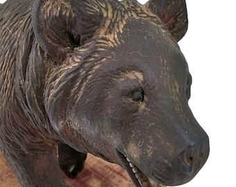 Antique Hand Carved Black Forest Bear