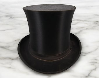 Antique French Silk Collapsible Top Hat
