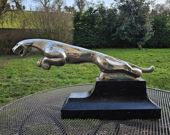 Bronze Leaping Jaguar
