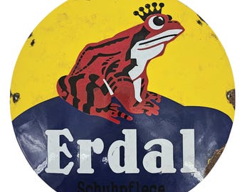 Antique Erdal Shoe Polish Enamel Sign