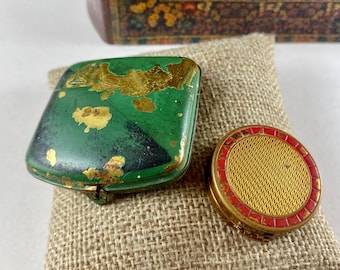 Vintage Deere Compact, Helena Rubinstein Valaze Rouge, Used Rough Shape, Lot of 2
