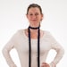 Shelly Fondaw reviewed Long Thin Scarf, Skinny Scarf, BLACK, Silk and Bamboo - 221/222/223/224/225