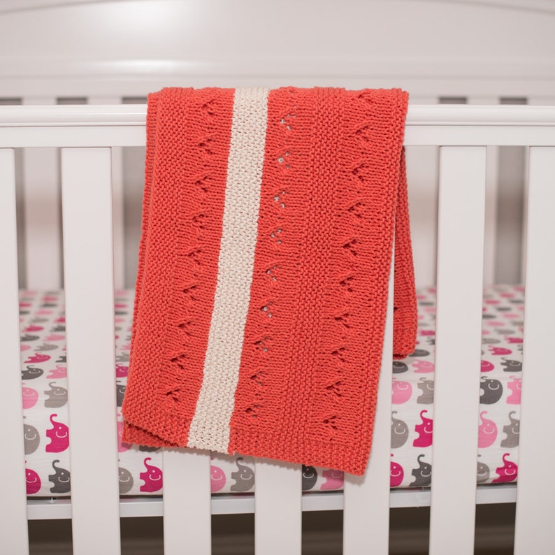 Knit Baby Blanket Stroller Blanket Toddler Blanket Lace Etsy
