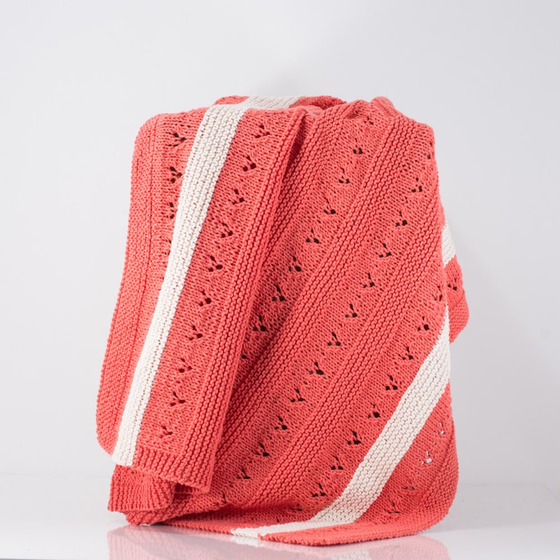 Knit Baby Blanket Stroller Blanket Toddler Blanket Lace Etsy